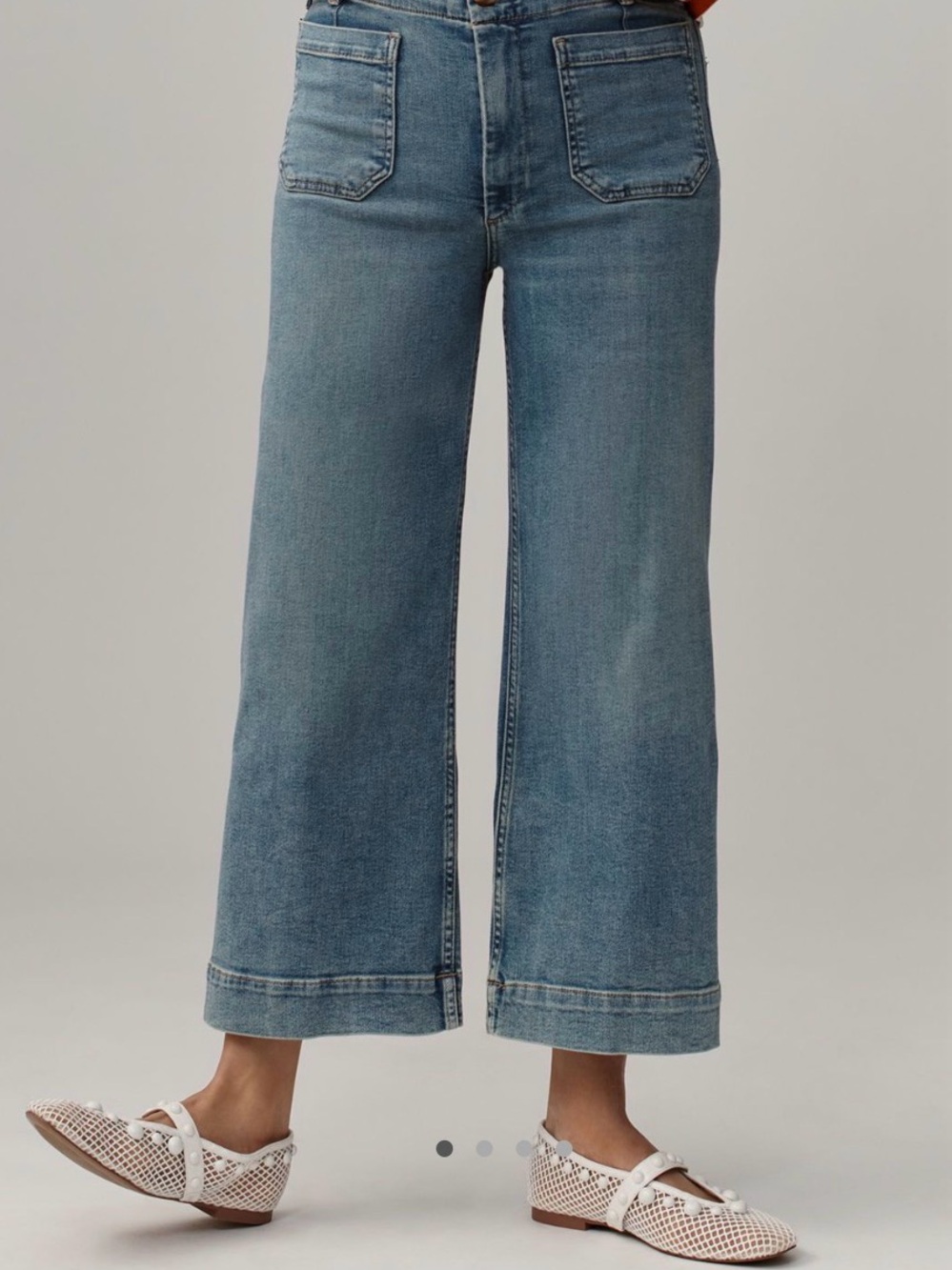 Maeve Indigo Wide-Leg High-Rise Jeans
